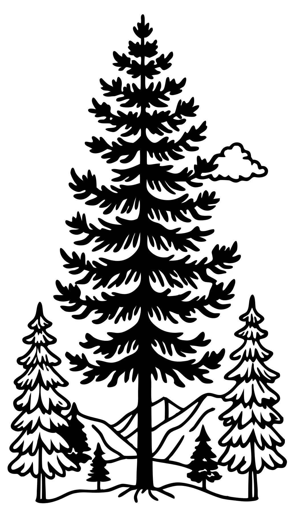 pine coloring page